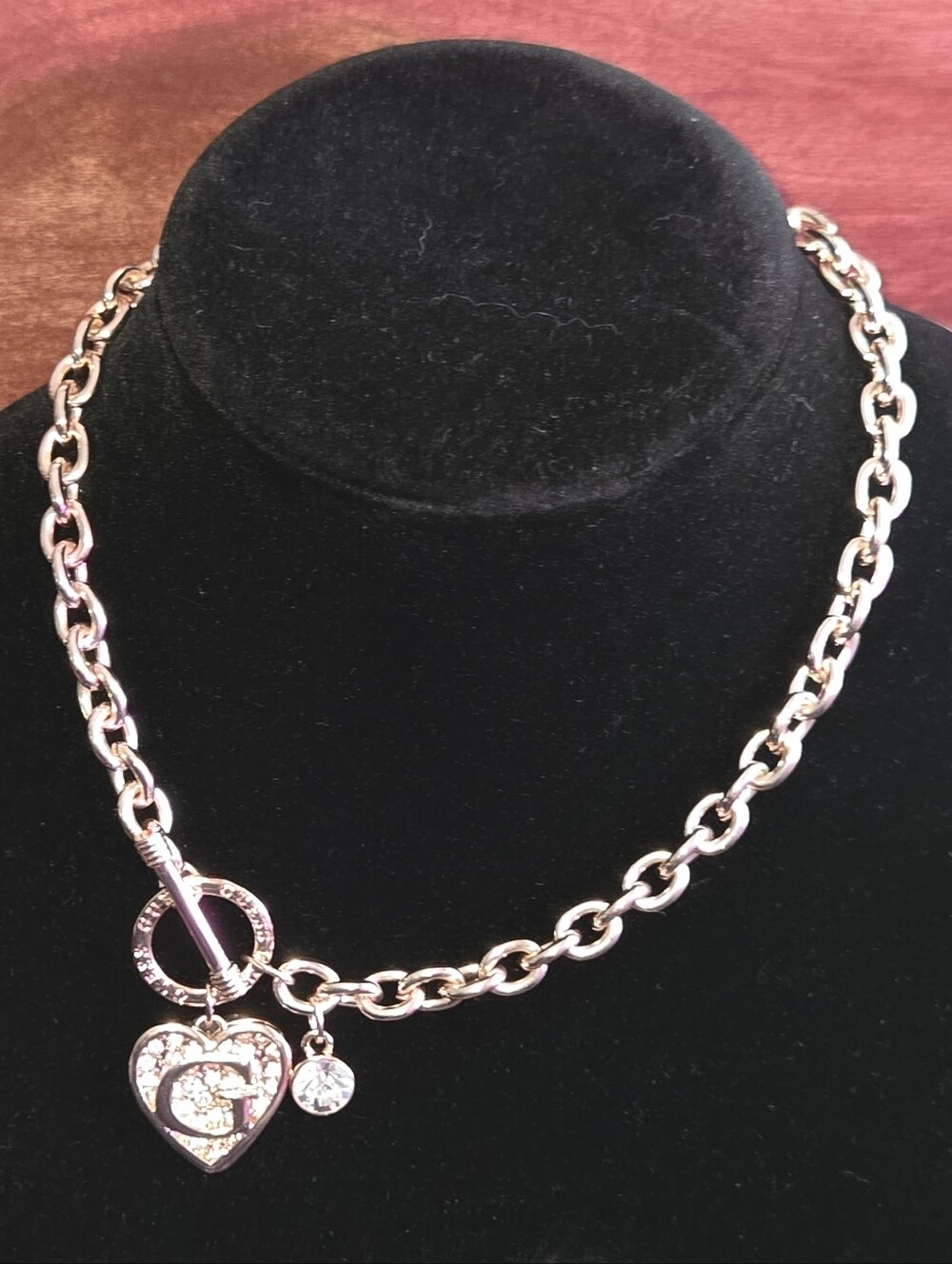Guess Women's Logo Link Pendant Necklace